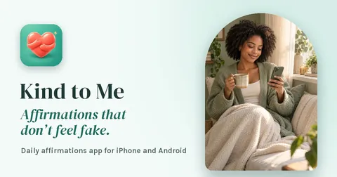 Kind to Me website share picture with the app name and tagline