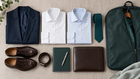 A business trip laid out on linen