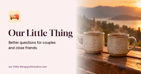 Our Little Thing website share picture with the app name and tagline