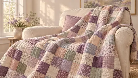 A patchwork quilt like a year in pixels