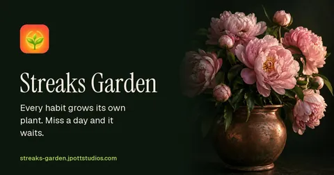 Planted Habits website share picture with the app name and tagline
